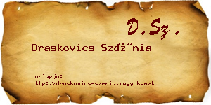Draskovics Szénia névjegykártya